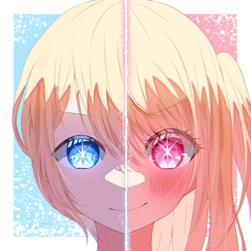 hoshino ruby and hoshino aquamarine (oshi no ko) drawn by shibamochi_(wskk7327)