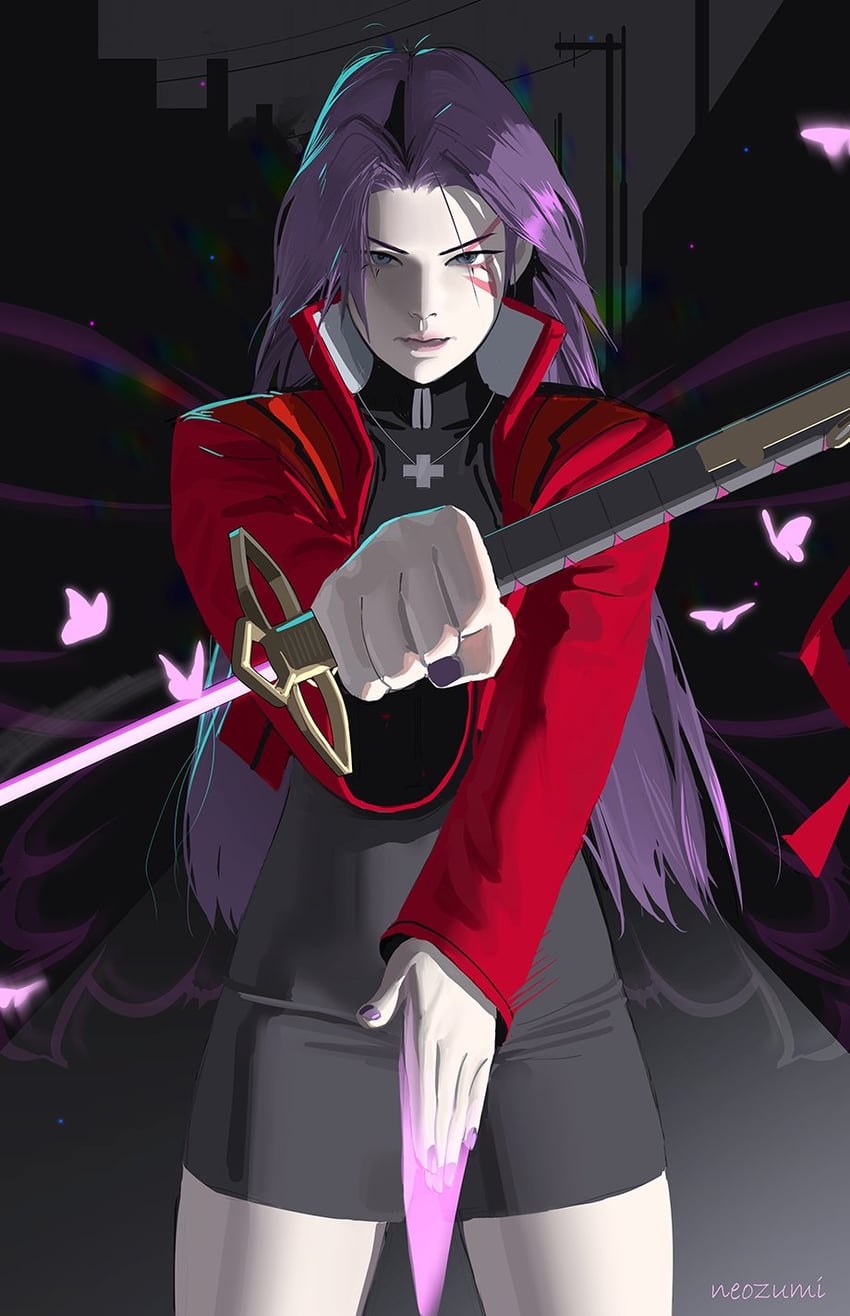 katsuragi misato and psylocke (neon genesis evangelion and 3 more) drawn by neozumi