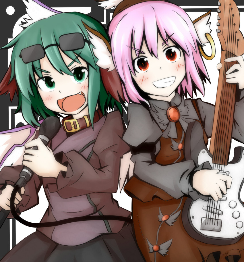 mystia lorelei and kasodani kyouko (touhou) drawn by kuroneko_(kuroi-neko)