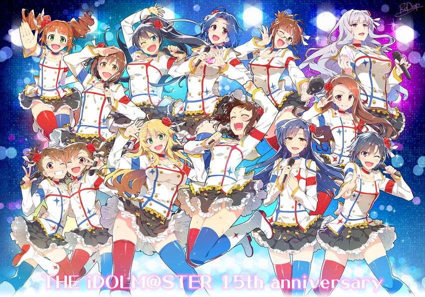 hoshii miki, kisaragi chihaya, amami haruka, kikuchi makoto, shijou takane, and 8 more (idolmaster and 1 more) drawn by redrop