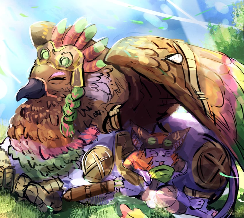 wandering gryphon rider (yu-gi-oh!) drawn by hatano_kiyoshi
