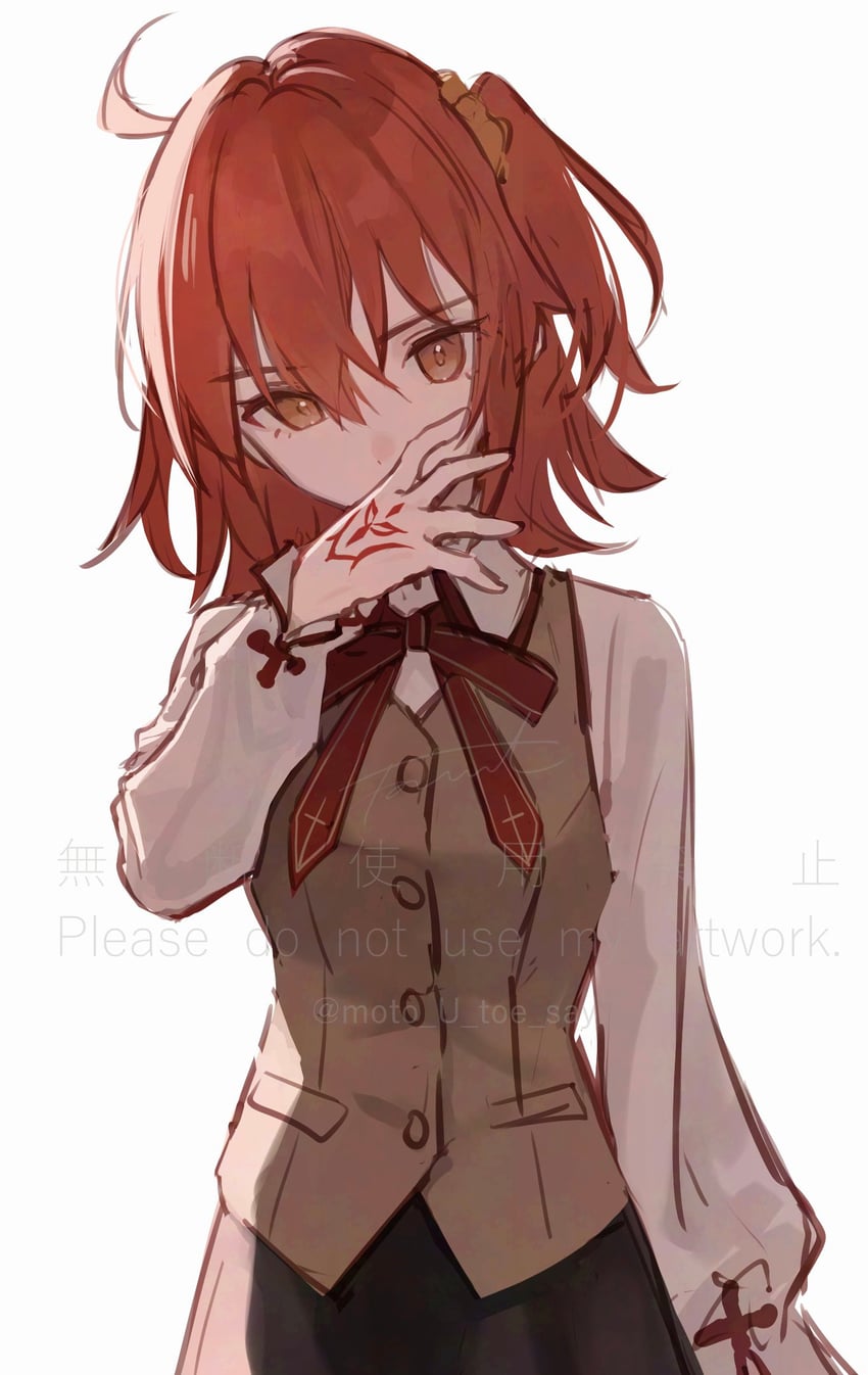 fujimaru ritsuka (fate and 1 more) drawn by fomnant