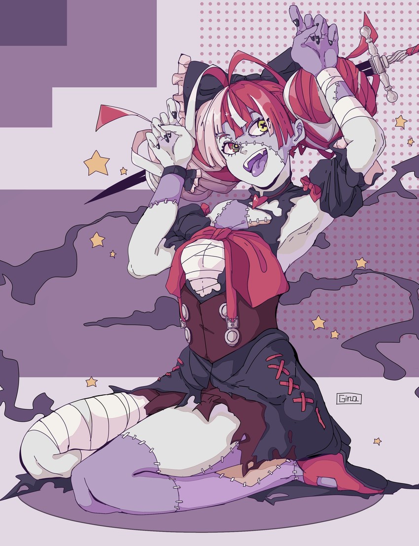 kureiji ollie (hololive and 1 more) drawn by 0gina0
