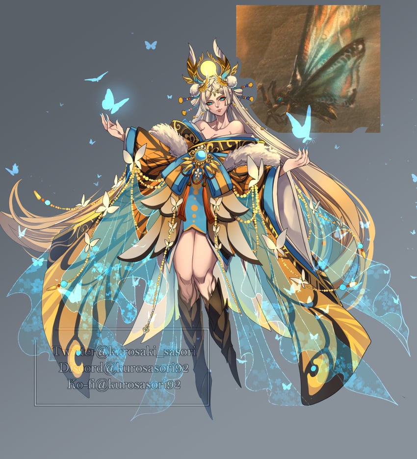 mothra (godzilla and 2 more) drawn by kurosaki_sasori