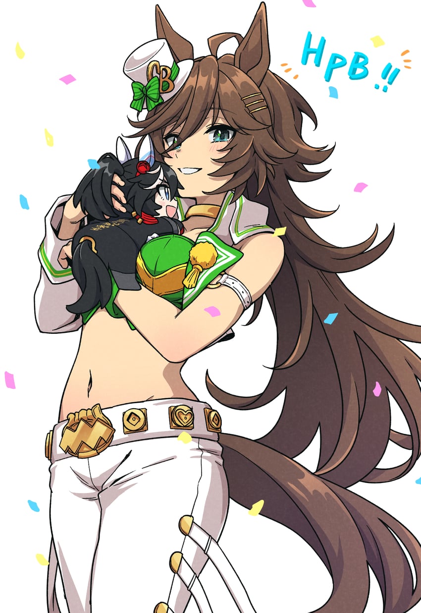 mr. c.b. and katsuragi ace (umamusume) drawn by oshiri_no1