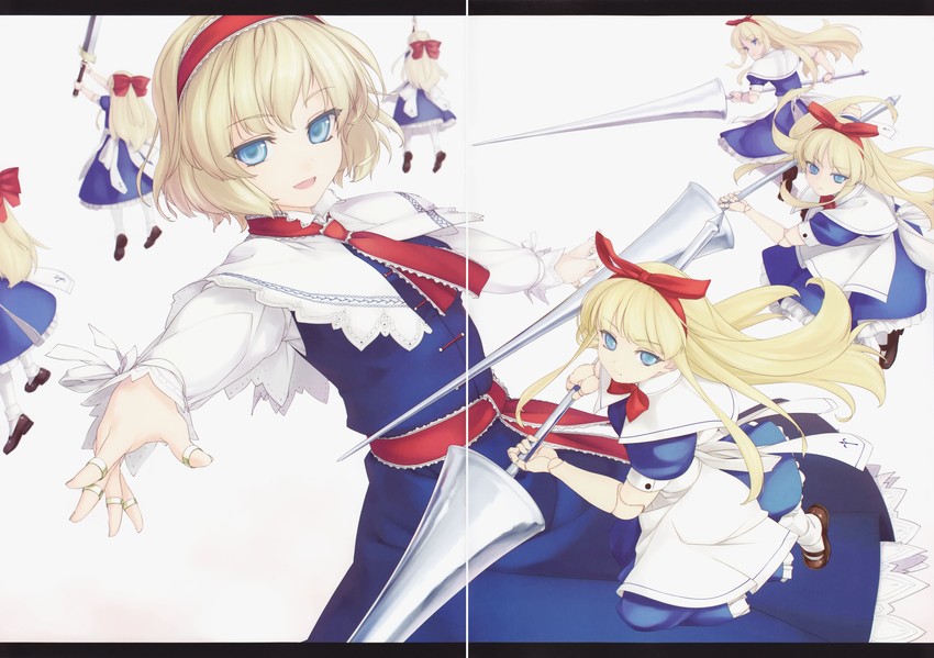 alice margatroid and shanghai doll (touhou) drawn by rokuwata_tomoe