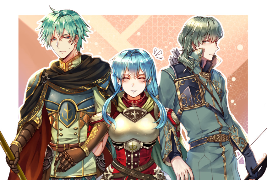 eirika, ephraim, and innes (fire emblem and 2 more) drawn by wani_(fadgrith)