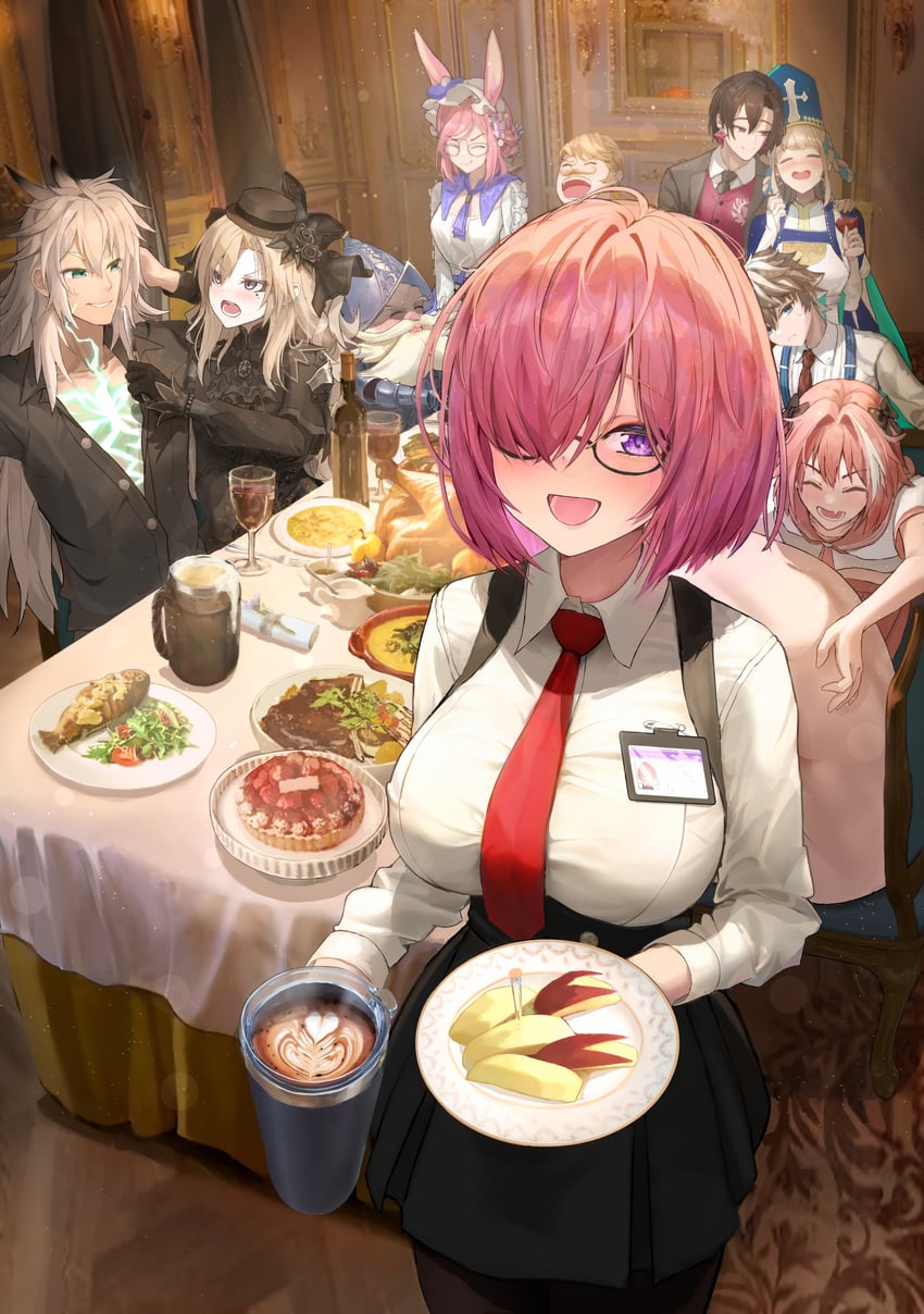 mash kyrielight, astolfo, siegfried, constantine xi, charlemagne, and 6 more (fate and 1 more) drawn by irorong