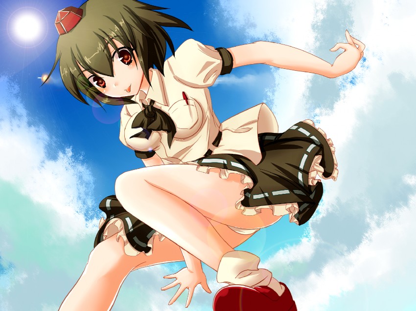 shameimaru aya (touhou) drawn by irusu