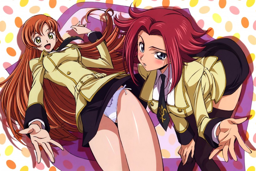 kouzuki kallen and shirley fenette (code geass) drawn by kimura_takahiro