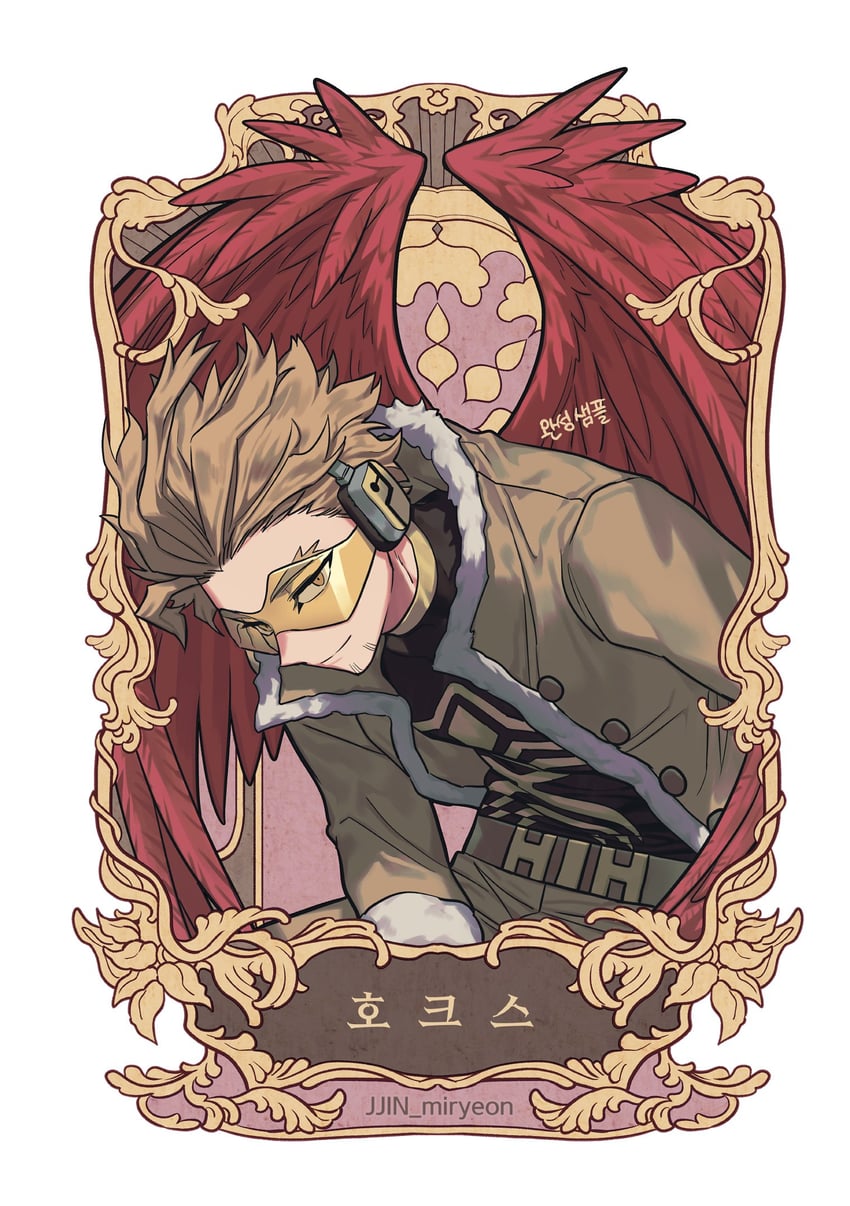 hawks (boku no hero academia) drawn by misa_(jjin_miryeon)