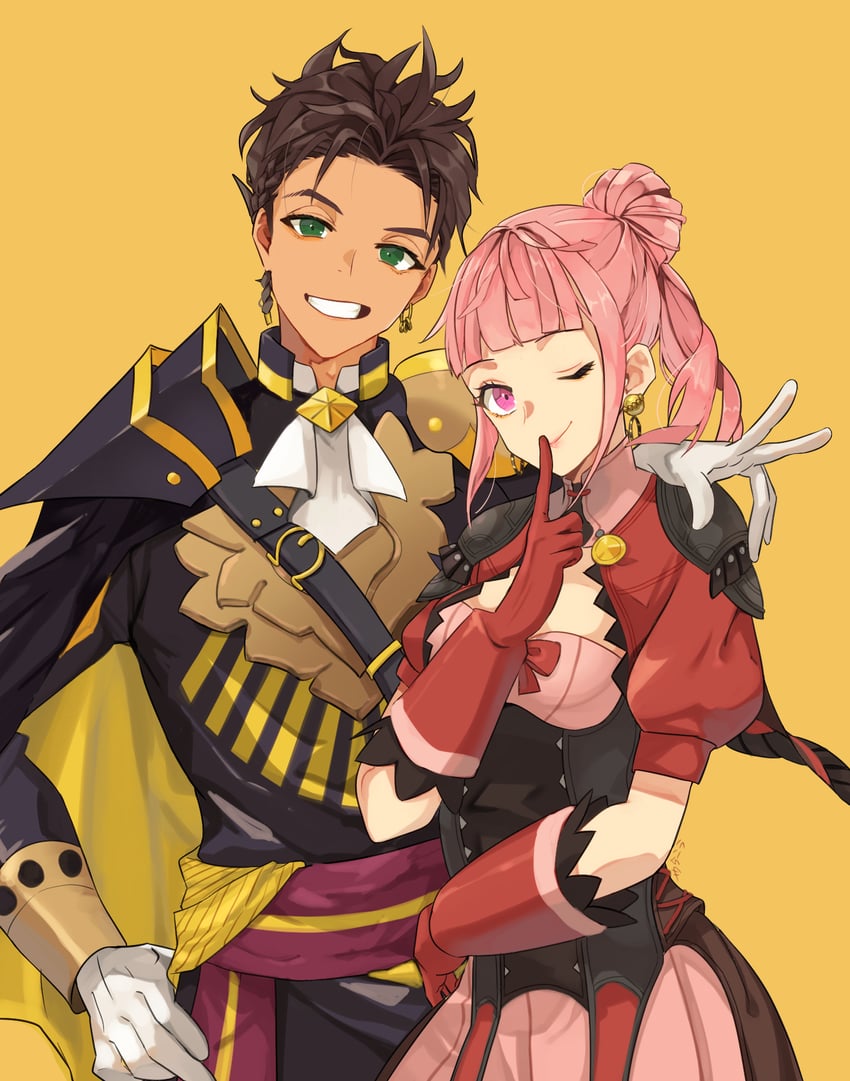 hilda valentine goneril and claude von riegan (fire emblem and 2 more) drawn by yachimata_1205