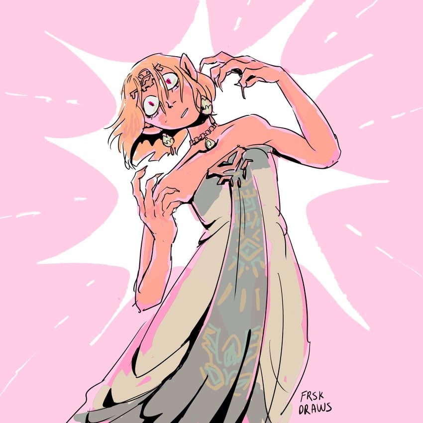 princess zelda (the legend of zelda and 1 more) drawn by frskdraws