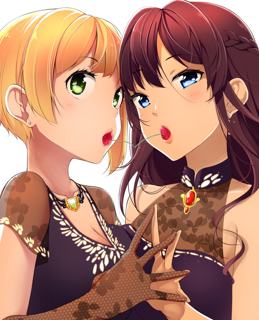 ichinose shiki and miyamoto frederica (idolmaster and 1 more) drawn by shachi_kamaboko