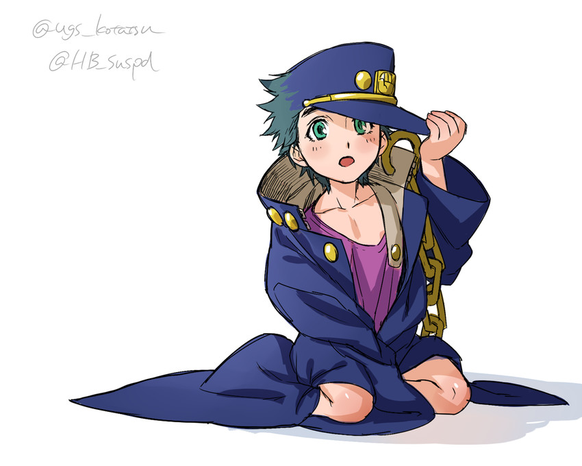 kujo jotaro (jojo no kimyou na bouken and 1 more) drawn by kotatsu_(g-rough)