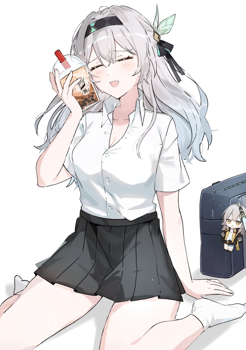 trailblazer, firefly, and stelle (honkai and 1 more) drawn by ebitendon