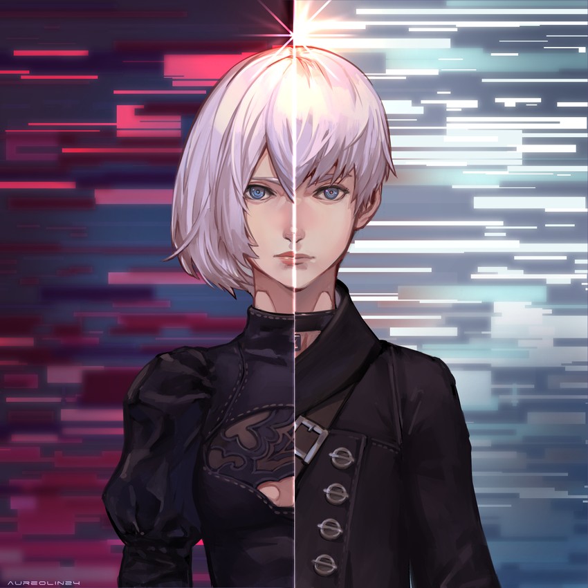 2b and 9s (nier and 1 more) drawn by nishiki_areku