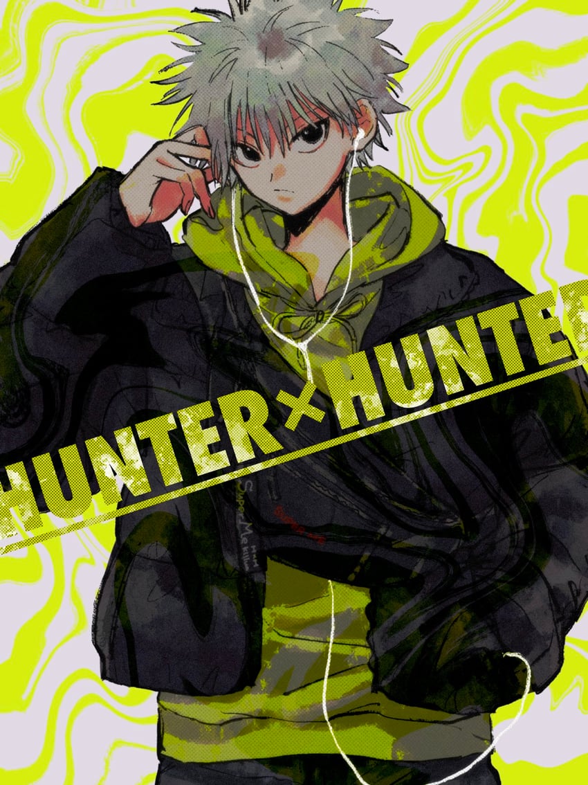 killua zoldyck (hunter x hunter) drawn by me_(m_eij)