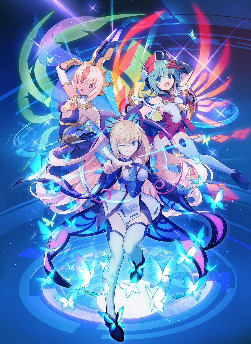 lumen, roro, and luxia (azure striker gunvolt and 1 more) drawn by hatakeyama_yoshitaka