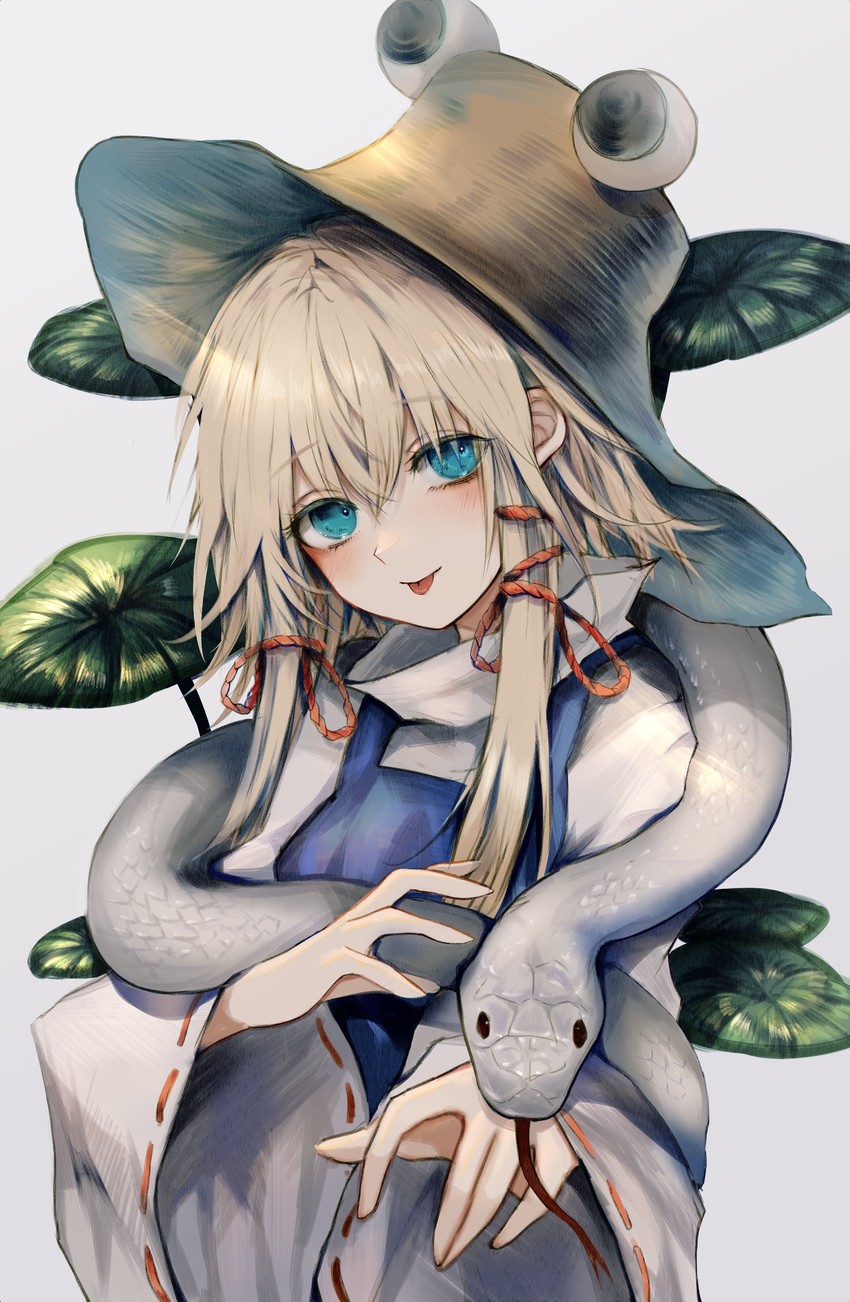 moriya suwako and mishaguji (touhou) drawn by maho_moco