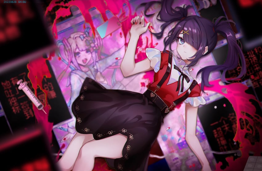 chouzetsusaikawa tenshi-chan and ame-chan (needy girl overdose) drawn by shibububu