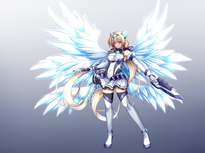 katsuragi shiori and exs-tia spica (kouyoku senki exs-tia) drawn by kozu_rokuta