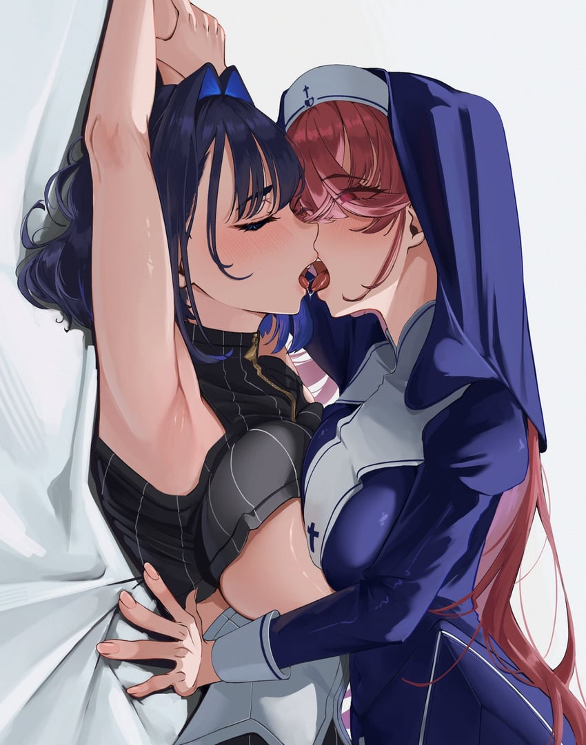 houshou marine and ouro kronii (hololive and 1 more) drawn by eipanguino