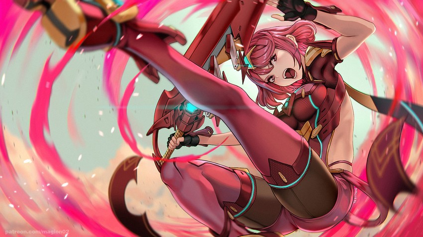 pyra (xenoblade chronicles and 2 more) drawn by magion02