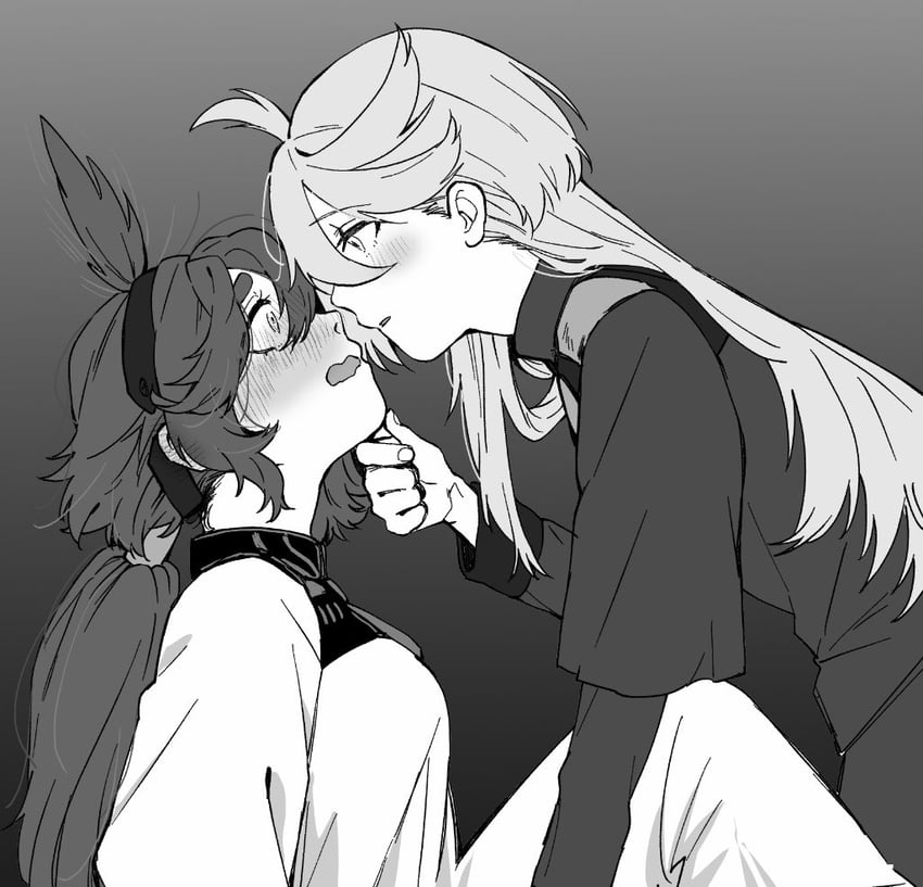 suletta mercury and miorine rembran (gundam and 1 more) drawn by chabo_(starchabo)