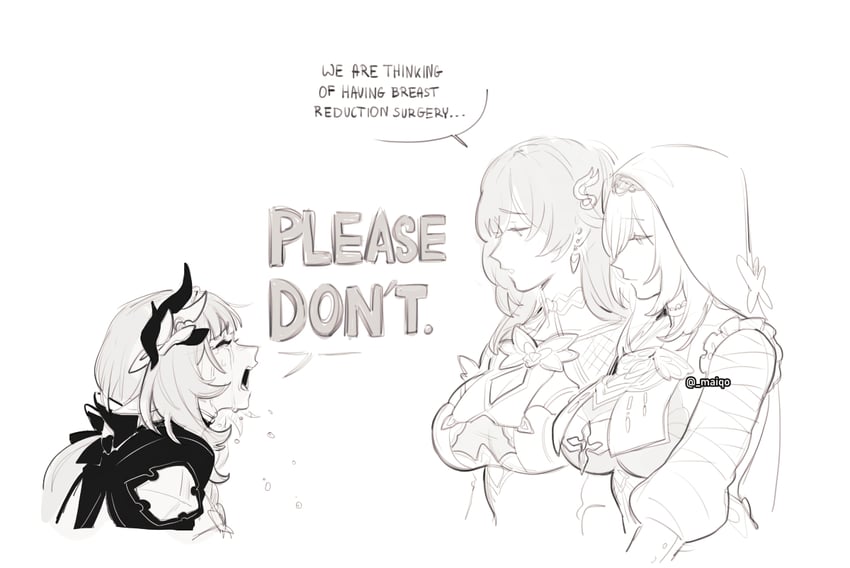 elysia, aponia, and eden (honkai and 1 more) drawn by maiqo