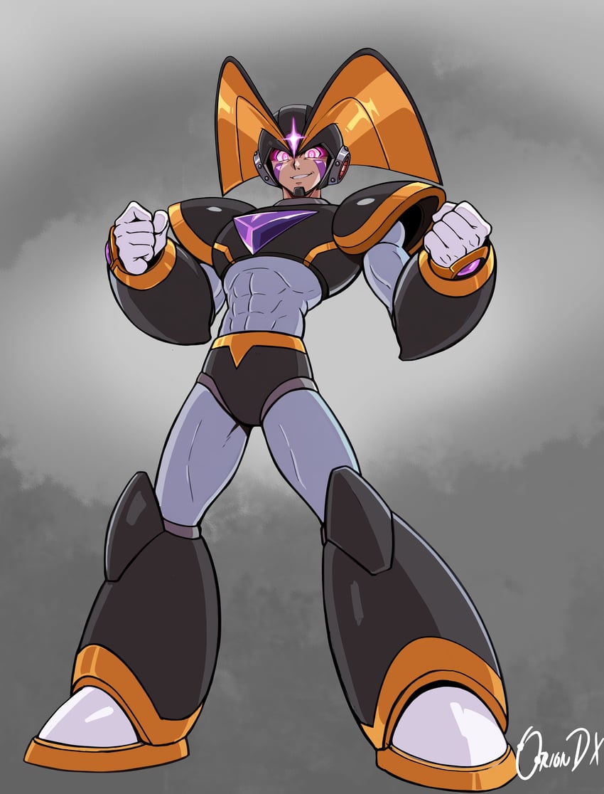 bass (mega man) drawn by dauntedx