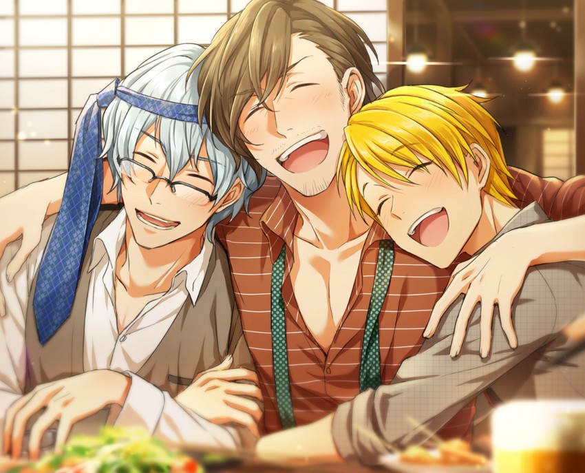 maita rui, yamashita jiro, and hazama michio (idolmaster and 1 more) drawn by zattape