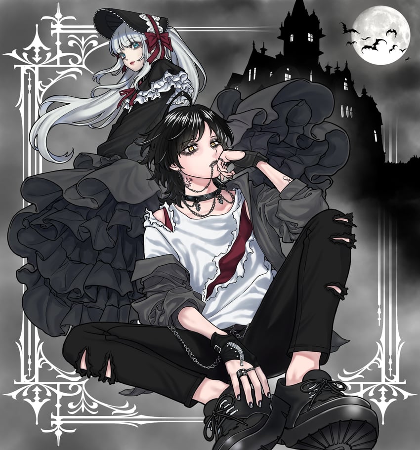 amata and hanku (original and 1 more) drawn by kanazawa_shinnosuke