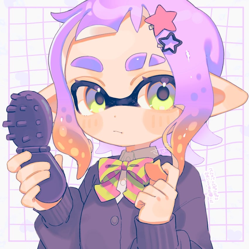inkling player character and inkling girl (splatoon and 1 more) drawn by sabata_saba