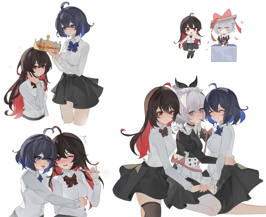bronya zaychik, seele vollerei, and seele (honkai and 1 more) drawn by yuan_zhen
