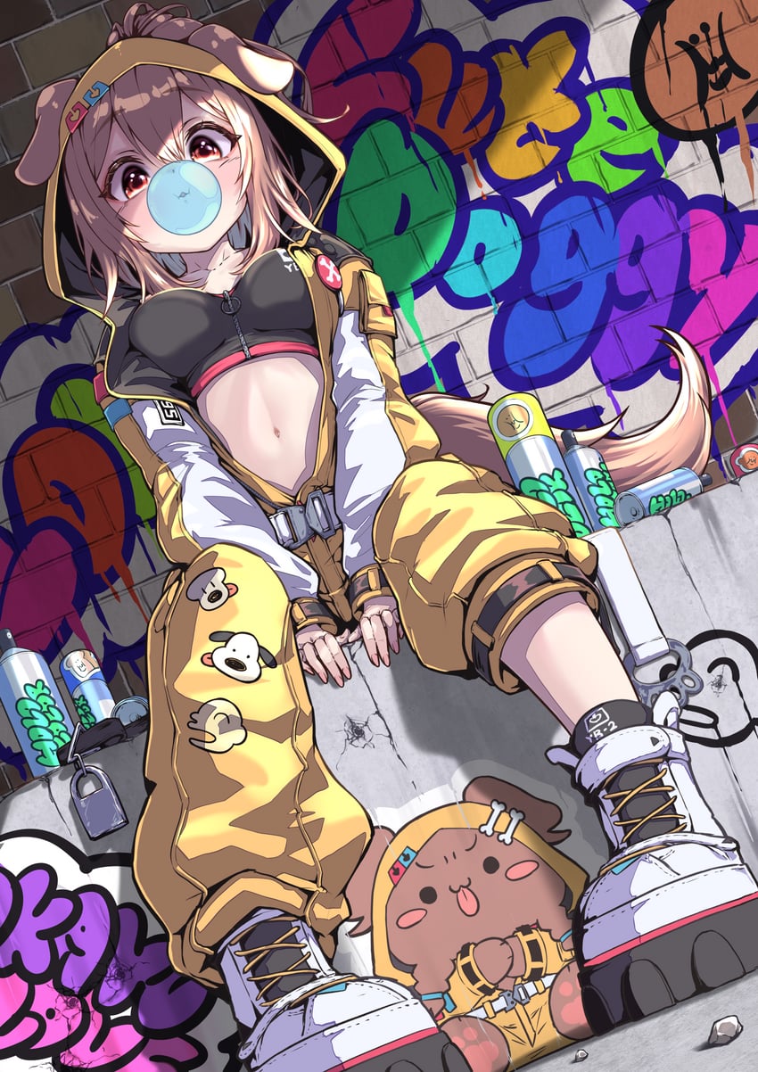 inugami korone, listener, hoso-inu, and futo-inu (hololive) drawn by syam_illust