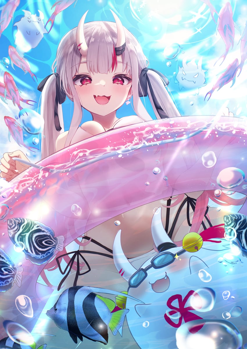 nakiri ayame, poyoyo, shiranui, and karma (hololive) drawn by terra_bose