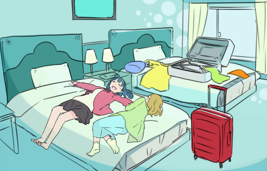tsushima yoshiko and kunikida hanamaru (love live! and 1 more) drawn by kasa_list