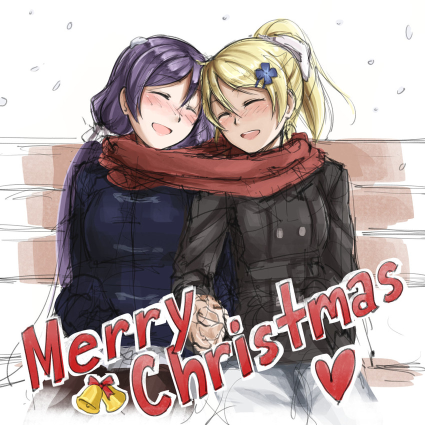 tojo nozomi and ayase eli (love live! and 1 more) drawn by pas_(paxiti)