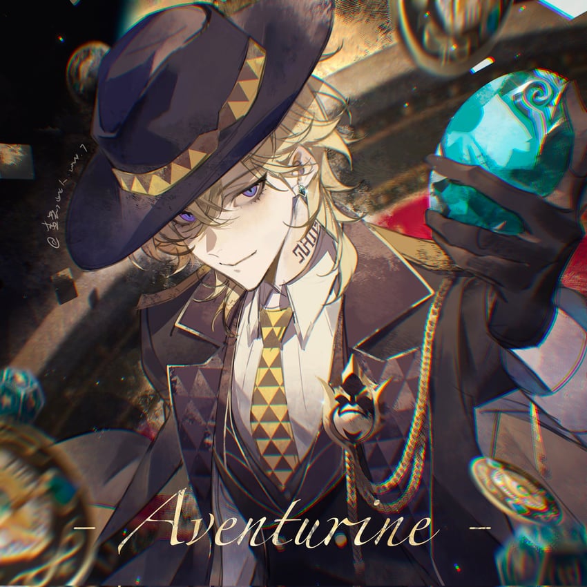 aventurine (honkai and 1 more) drawn by wildwolf_group
