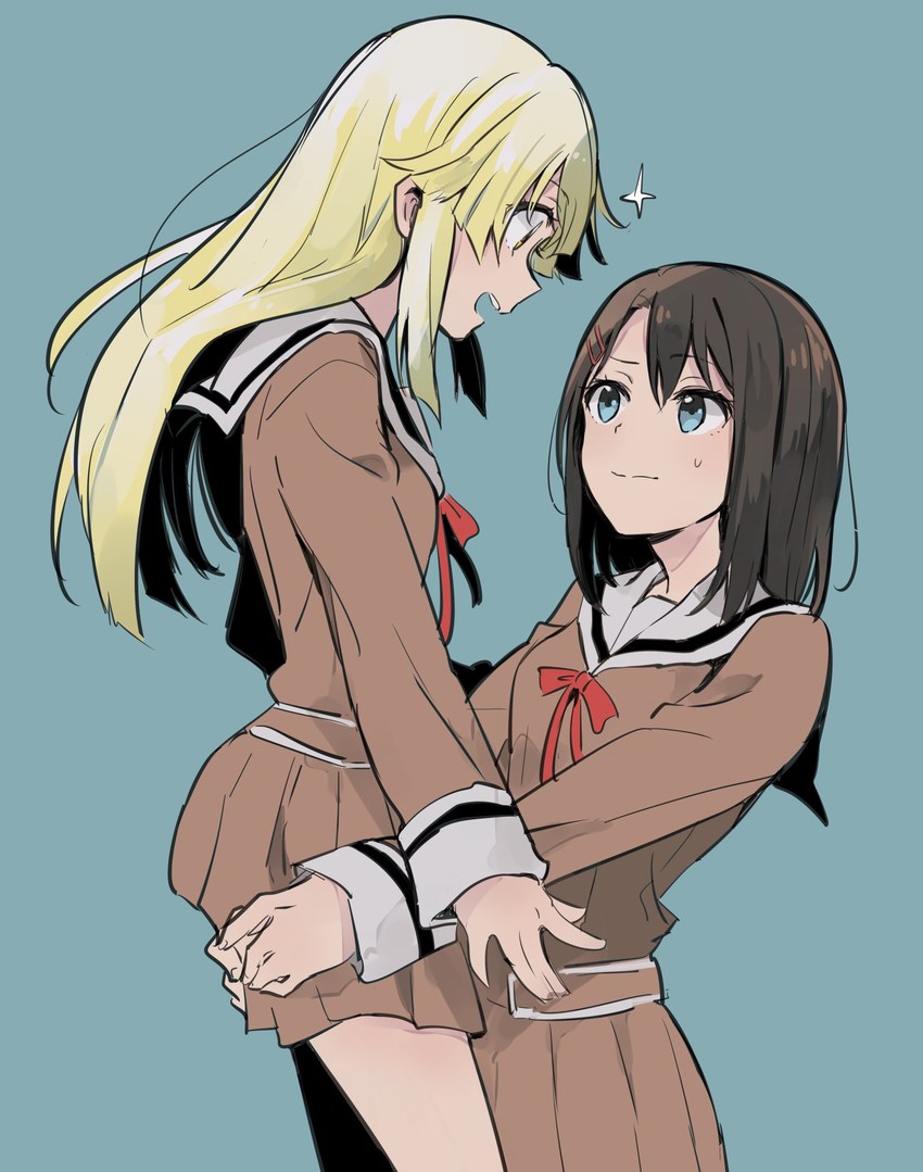 tsurumaki kokoro and okusawa misaki (bang dream!) drawn by musshu_(omu001)