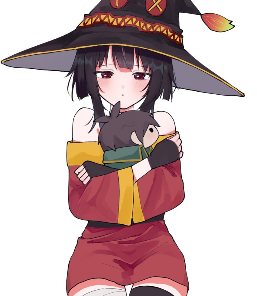 megumin and satou kazuma (kono subarashii sekai ni shukufuku wo!) drawn by poyo_pn