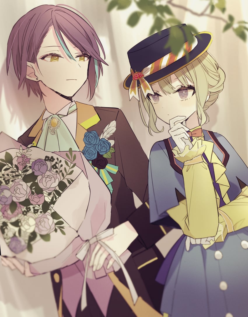 kusanagi nene and kamishiro rui (project sekai) drawn by funoko