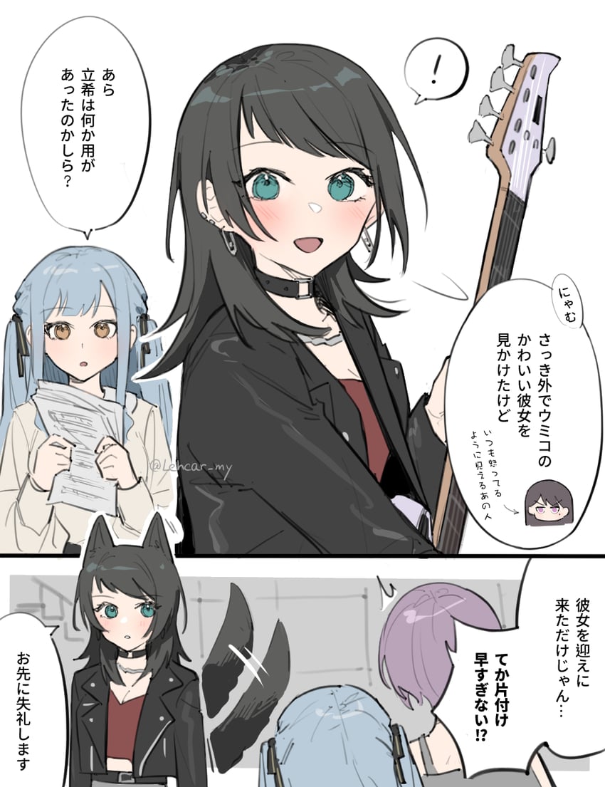 togawa sakiko, shiina taki, yahata umiri, and yuutenji nyamu (bang dream! and 1 more) drawn by lehcar
