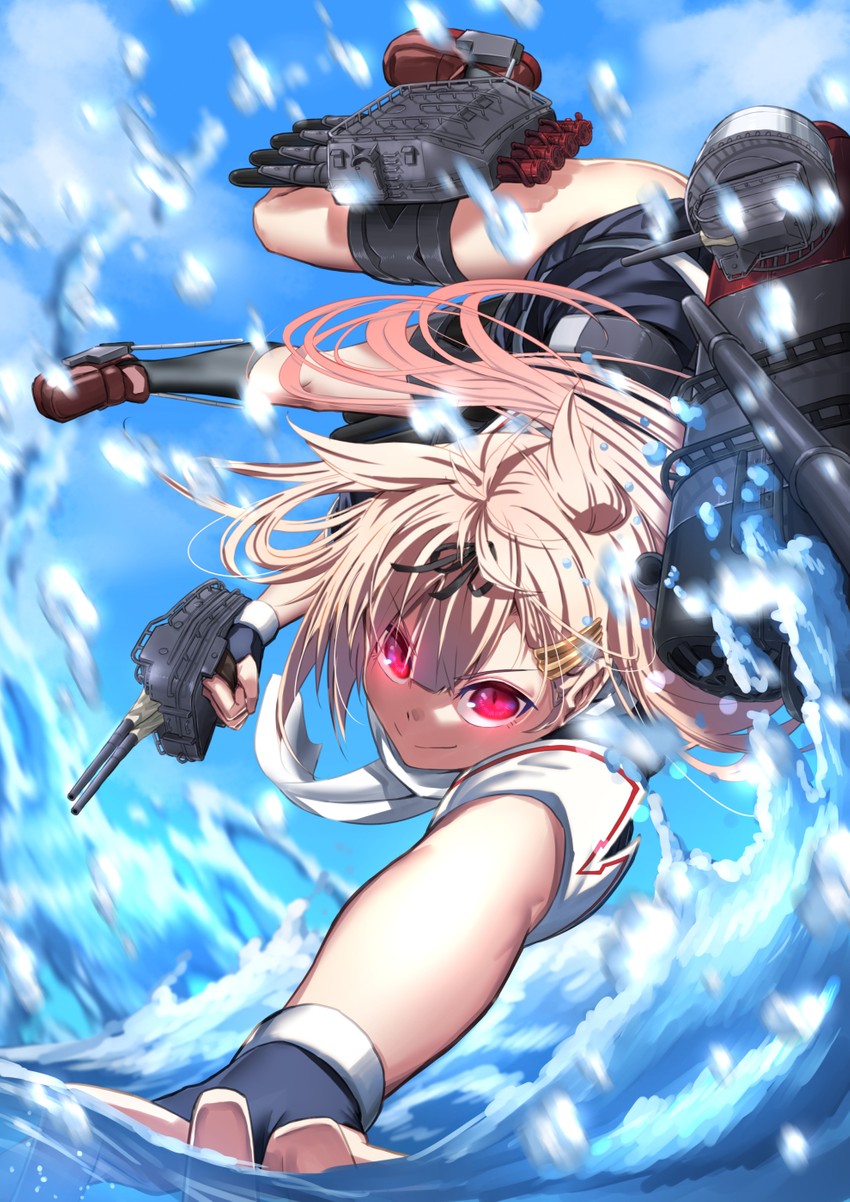yuudachi and yuudachi kai ni (kantai collection) drawn by zombie_mogura