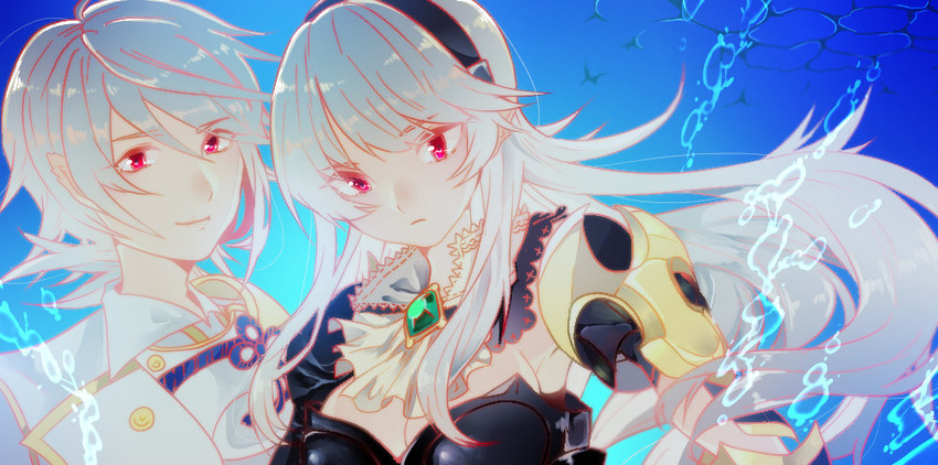 female corrin and male corrin (fire emblem and 1 more) drawn by yym_fe
