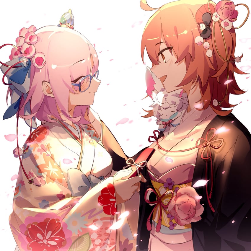 mash kyrielight, fujimaru ritsuka, and fou (fate and 1 more) drawn by e_(h798602056)