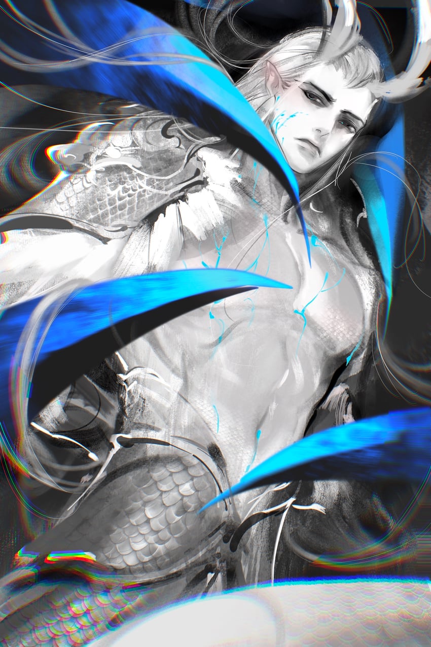 ao run and ao guang (nezha zhi motong jiangshi) drawn by cyano-ra