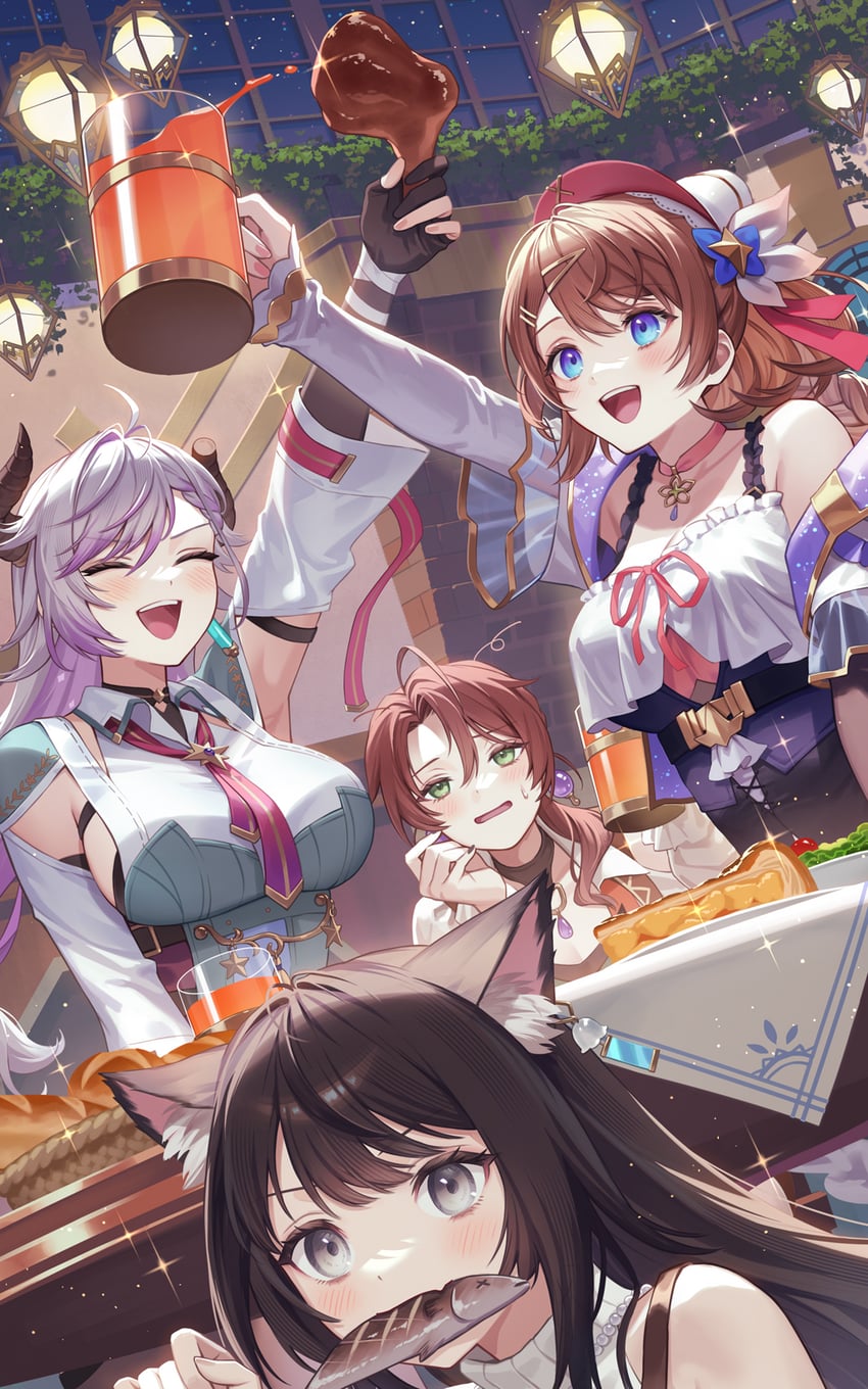 resna sternenlicht, valeria, izana kokoschka, and heidi (atelier and 1 more) drawn by esukee
