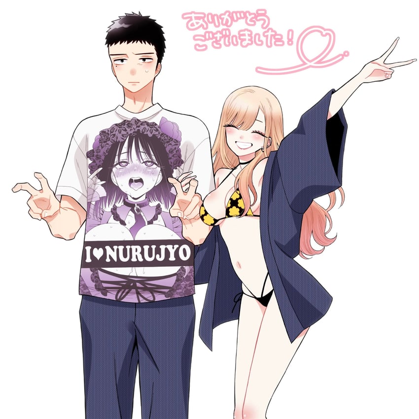 kitagawa marin, gojou wakana, and kuroe shizuku (sono bisque doll wa koi wo suru) drawn by fukuda_shinichi
